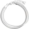 Bp. Layered Chain Bracelet In Sterling Silver Dipped