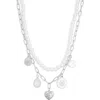 Bp. Layered Chain Link Charm Necklace In Silver