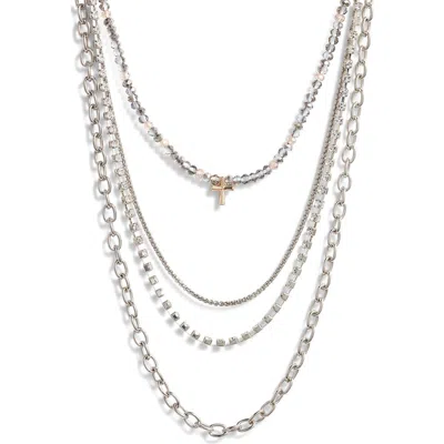 Bp. Layered Chain Necklace In Metallic