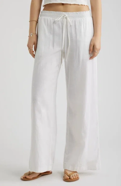 Bp. Linen Blend Beach Pants In White