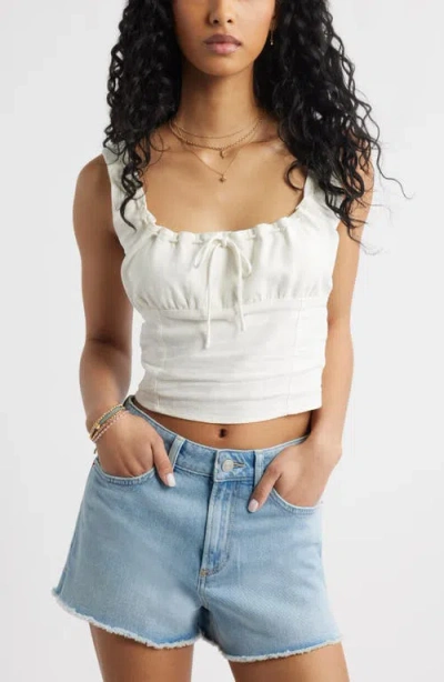 Bp. Linen Blend Corset Top