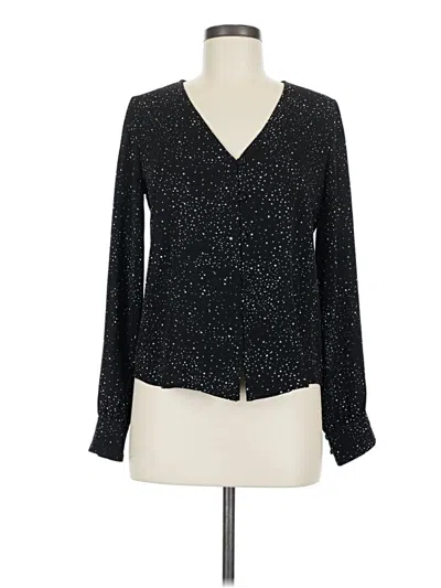 Pre-owned Bp. Long Sleeve Blouse In Black