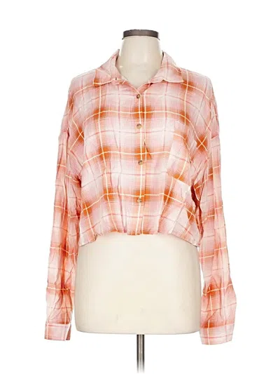 Pre-owned Bp. Long Sleeve Blouse In Orange