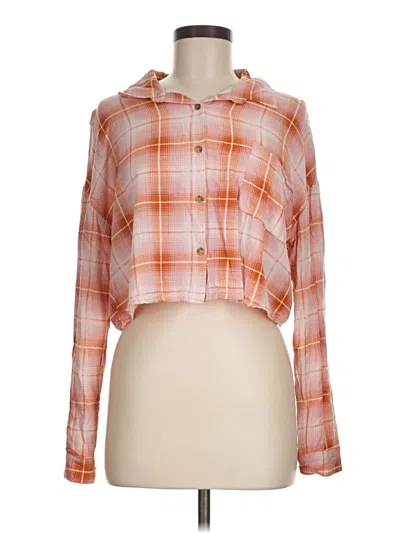 Pre-owned Bp. Long Sleeve Blouse In Orange