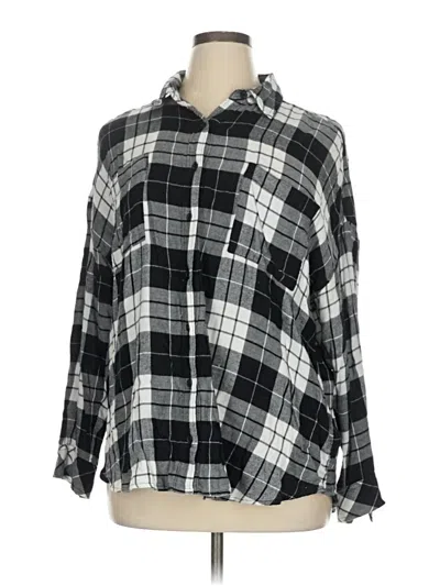 Pre-owned Bp. Long Sleeve Button Down Shirt In Black
