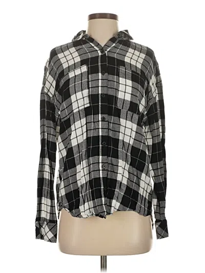 Pre-owned Bp. Long Sleeve Button Down Shirt In Black