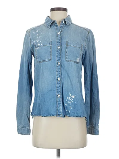 Pre-owned Bp. Long Sleeve Button Down Shirt In Blue