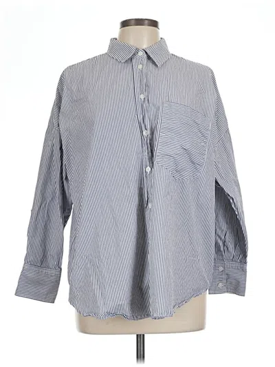 Pre-owned Bp. Long Sleeve Button Down Shirt In Gray