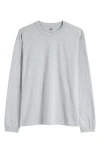 Bp. Long Sleeve Crewneck T-shirt In Grey Heather