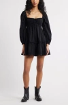 Bp. Long Sleeve Fit & Flare Minidress