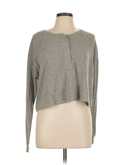 Pre-owned Bp. Long Sleeve Henley Shirt In Gray