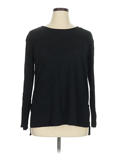 Pre-owned Bp. Long Sleeve Top Black Crew Neck Tops