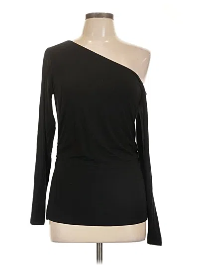 Pre-owned Bp. Long Sleeve Top Black One Shoulder Neckline Tops