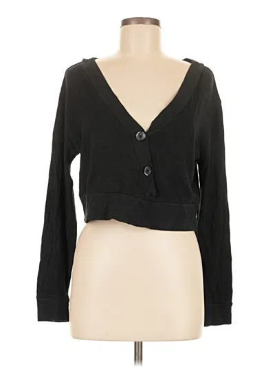 Pre-owned Bp. Long Sleeve Top Black Plunge Neckline Tops