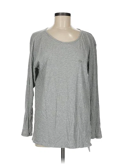 Pre-owned Bp. Long Sleeve Top Gray Crew Neck Tops