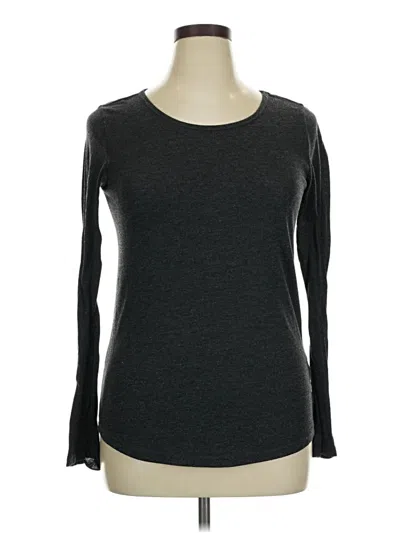 Pre-owned Bp. Long Sleeve Top Gray Crew Neck Tops