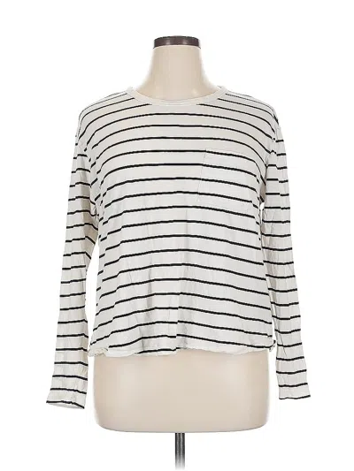 Pre-owned Bp. Long Sleeve Top Silver Boatneck Tops