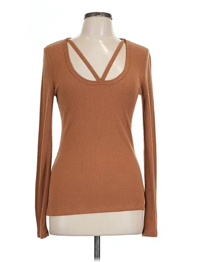 Pre-owned Bp. Long Sleeve T-shirt In Brown