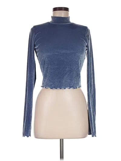 Pre-owned Bp. Long Sleeve Turtleneck In Blue