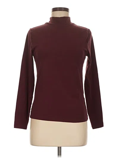 Pre-owned Bp. Long Sleeve Turtleneck In Burgundy
