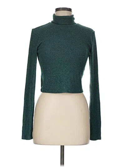 Pre-owned Bp. Long Sleeve Turtleneck In Green