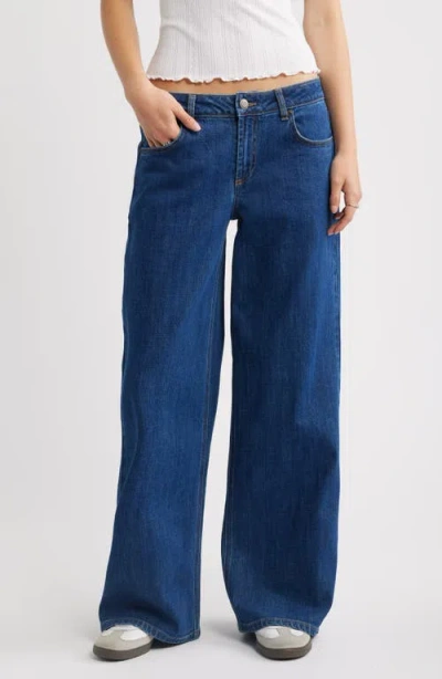 Bp. Low Rise Baggy Wide Leg Jeans In Blue