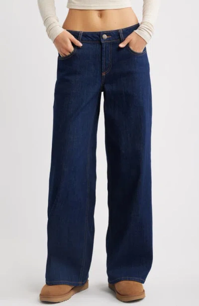 Bp. Low Rise Baggy Wide Leg Jeans In Blue