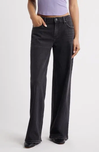 Bp. Low Rise Baggy Wide Leg Jeans In Black