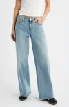 Bp. Low Rise Baggy Wide Leg Jeans In Blue