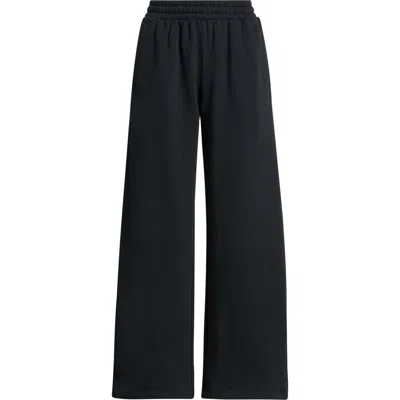 Bp. Low Rise Wide Leg Sweatpants In Black Jet