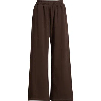 Bp. Low Rise Wide Leg Sweatpants In Brown
