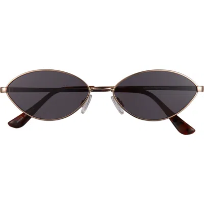 Bp. Metal Oval Sunglasses In Metallic