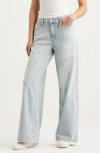 Bp. Mid Rise Baggy Jeans In Buck Yellow Tint Wash