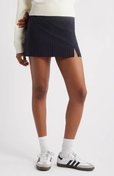 Bp. Mini Suit Skort In Navy Pinstripe