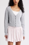 Bp. Mixed Stitch Cardigan In Gray