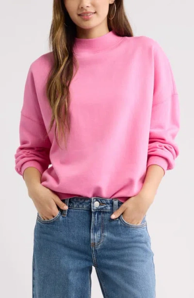 Bp. Mock Neck Sweatshirt In Pink