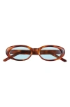 Bp. Narrow Oval Sunglasses In Brown