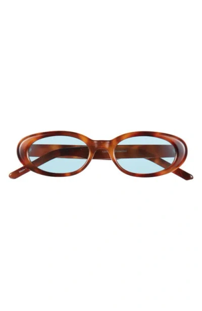 Bp. Narrow Oval Sunglasses In Brown