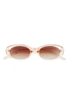 Bp. Narrow Oval Sunglasses In Brown
