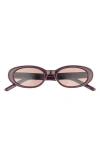 Bp. Narrow Oval Sunglasses In Brown