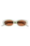 Bp. Narrow Oval Sunglasses In Green