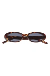 Bp. Narrow Oval Sunglasses In Brown