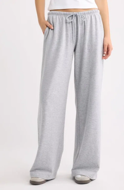 Bp. Narrow Waistband Baggy Wide Leg Sweatpants In Gray