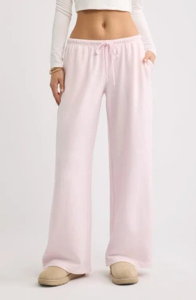Bp. Narrow Waistband Baggy Wide Leg Sweatpants In Pink