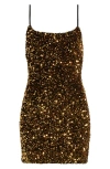 Bp. Night Out Sequin Camisole Dress In Gold Sequins