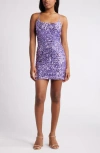 Bp. Night Out Sequin Camisole Dress In Light Purple Sequins