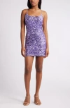 Bp. Night Out Sequin Camisole Dress In Light Purple Sequins