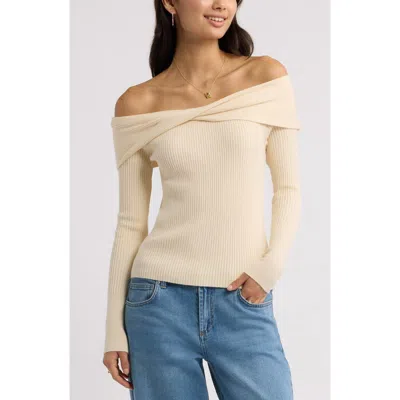 Bp. Off The Shoulder Cozy Sweater In Neutral