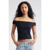 Bp. Off The Shoulder Knit Top In Black