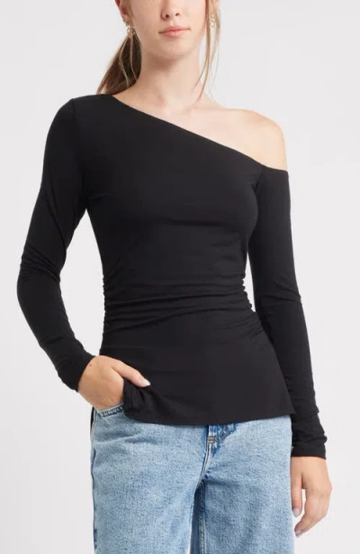 Bp. Off The Shoulder Long Sleeve Top In Black